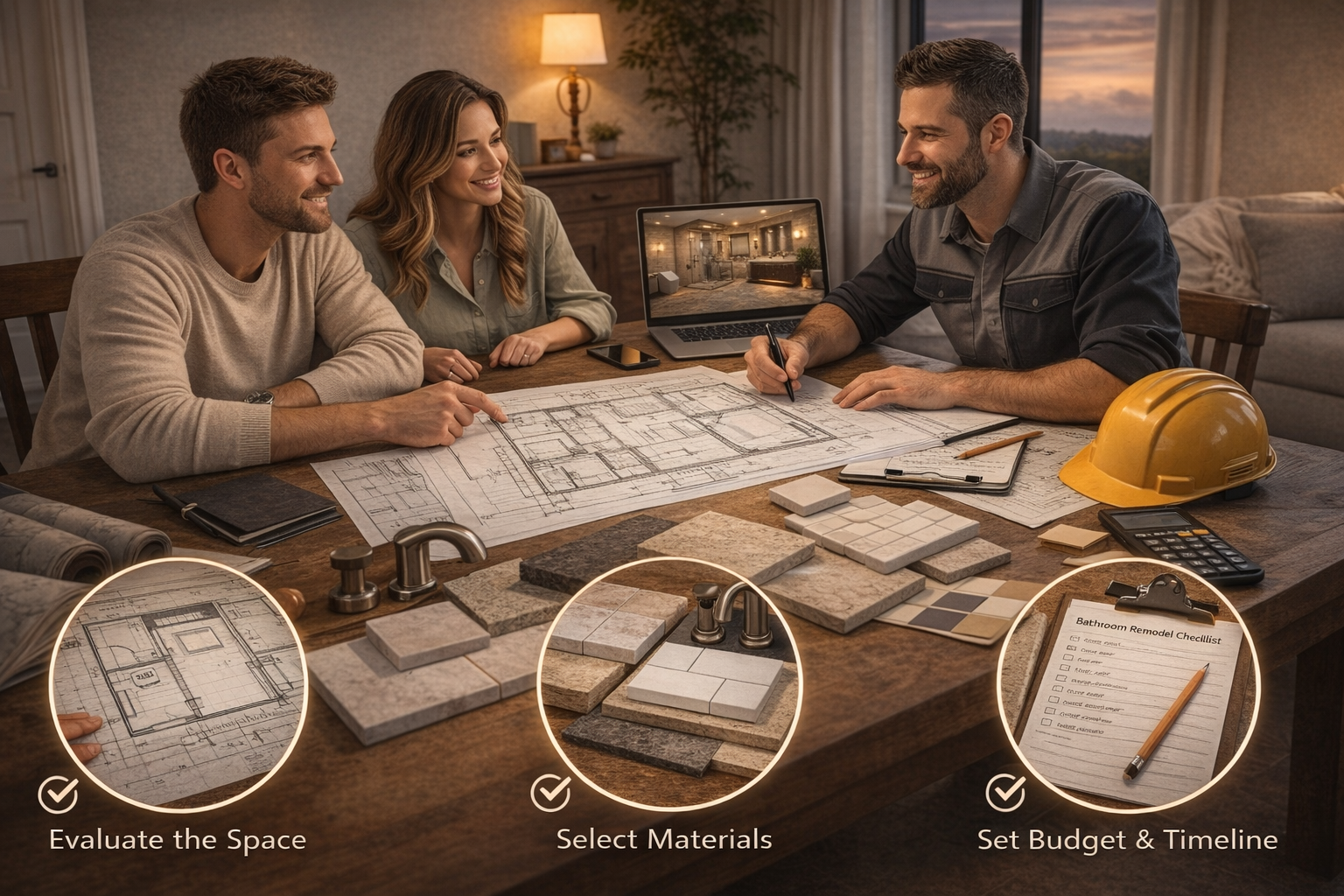 Bathroom remodeling planning checklist layout materials budget preparation