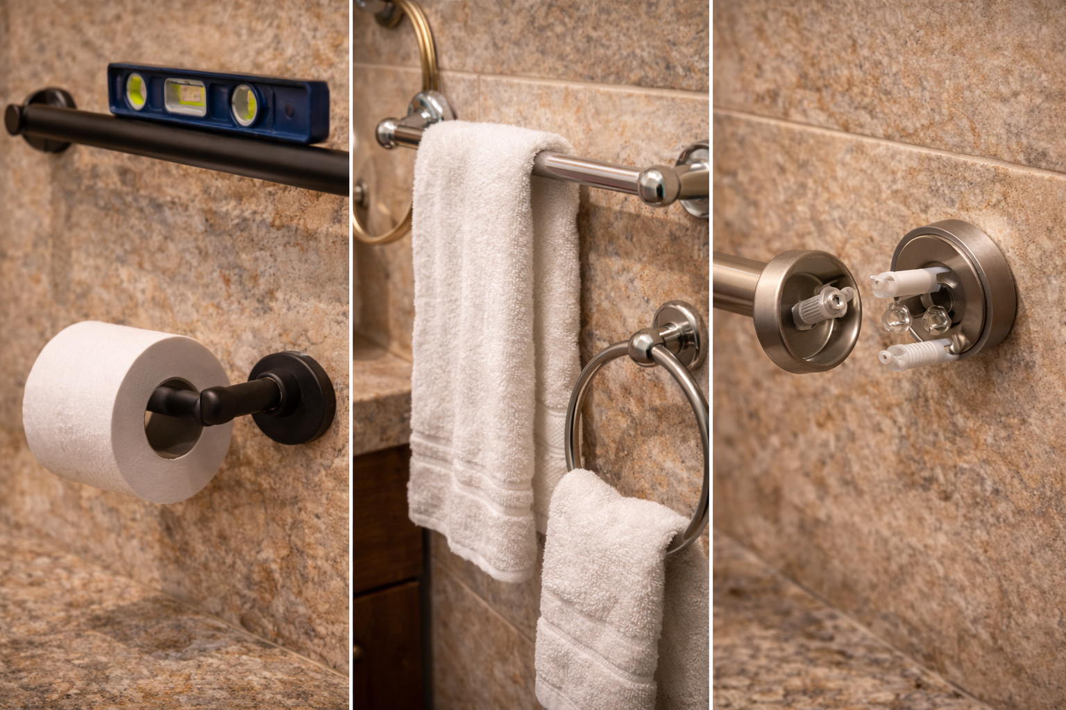 Bathroom hardware mistakes such as poor mounting height, mismatched finishes, weak anchoring, and awkward accessory placement