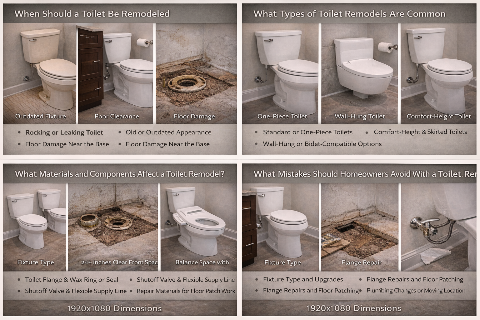 Toilet remodel planning with bathroom measurements, rough-in location, fixture selection, clearance needs, and finish coordination