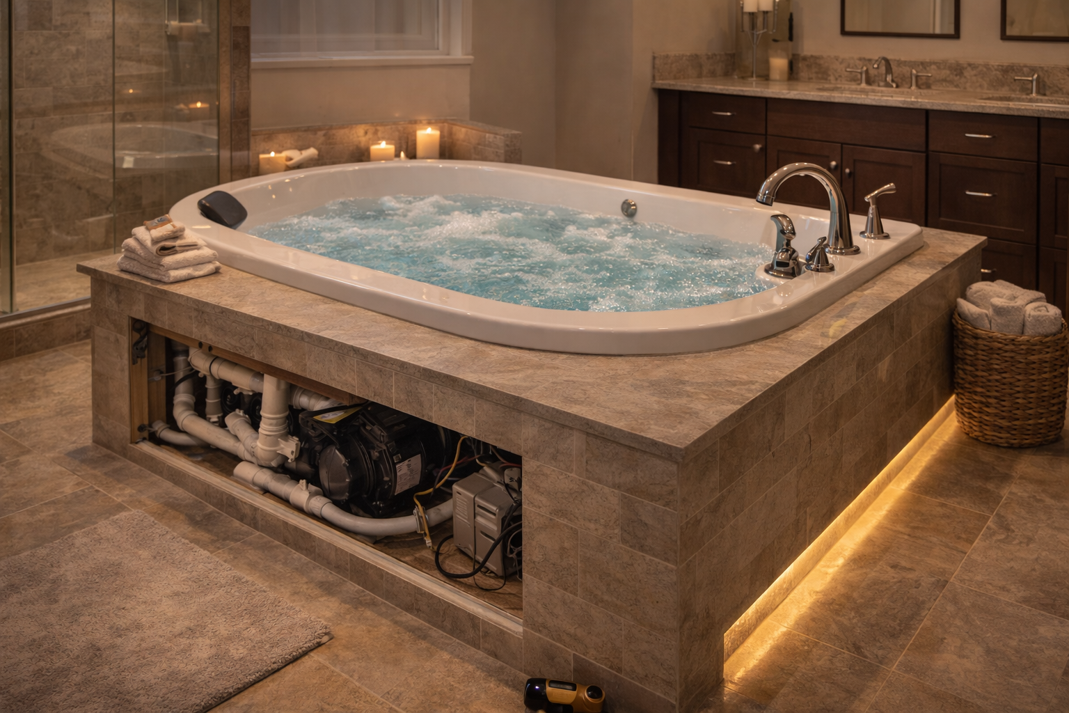 Jetted bathtub mistakes such as poor service access, oversized tub selection, weak electrical planning, and awkward deck layout