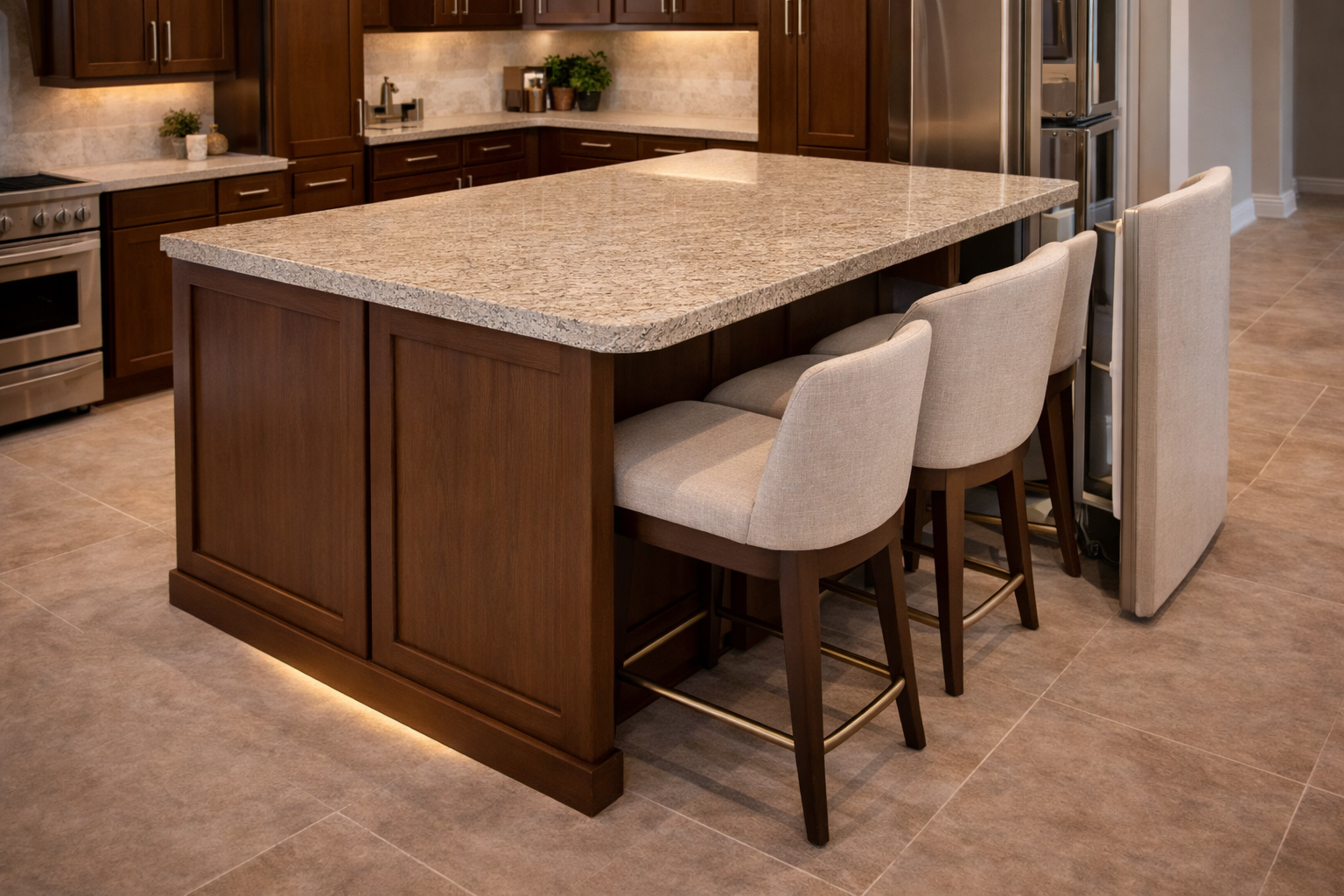 Kitchen island remodel mistakes placeholder image with cramped aisles poor seating and weak storage layout context