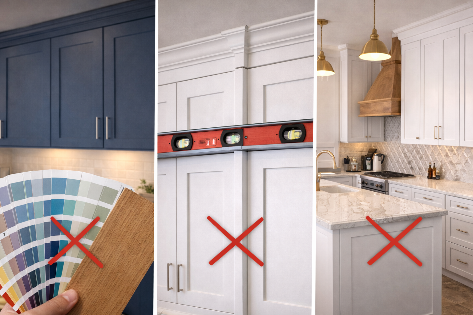 Shaker cabinet mistakes such as poor finish choices, weak storage planning, oversized trim, and uneven door alignment