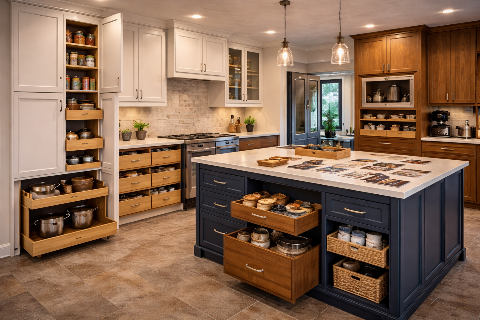 Cabinet remodel options including refacing, full replacement, custom cabinetry, and layout-driven storage upgrades